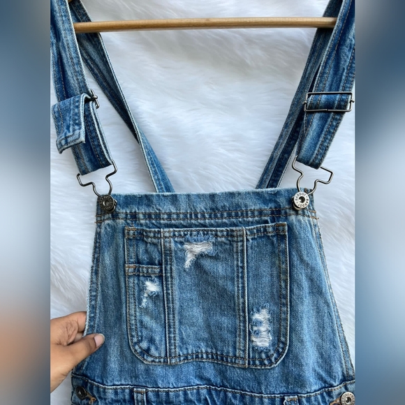Bardot Denim Rugged Dungaree Jumpsuit - Picture 5 of 10